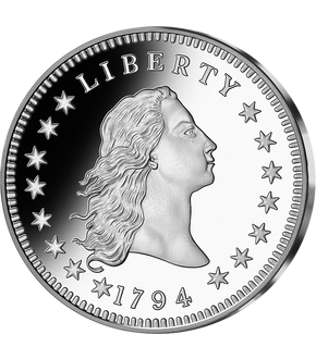 Der weltberühmte ''Liberty Dollar von 1794'' aus edlem Silber!