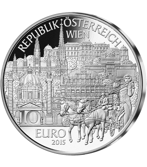 10-Euro-Silbermünze 2015 ''Wien'' (hgh)