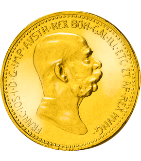 4er-Komplett-Satz "Die letzten Goldkronen von Kaiser Franz Joseph"!