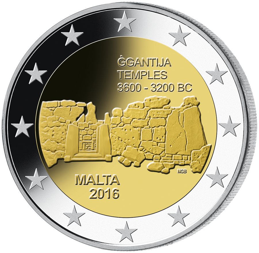 Die Vorderseite der 2-Euro-Münze
