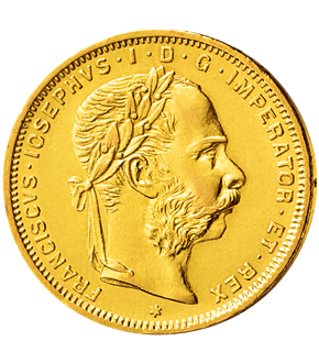 Original-Goldmünzen von Kaiser Franz Joseph mit ungewöhnlichem Doppelnominal