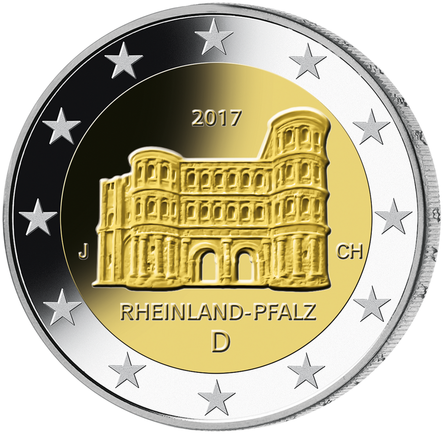 Die Vorderseite der 2-Euro-Münze