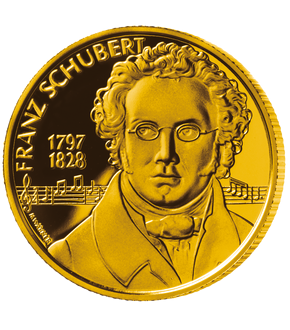 Komplett-Satz der 500-Schilling-Goldgedenkmünzen ''Wiener Musiklegenden''