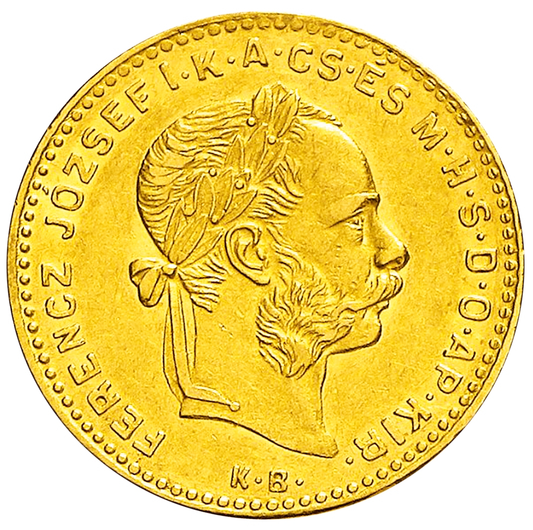 Original Goldmünze von Kaiser Franz Joseph I. mit Doppel-Nominal