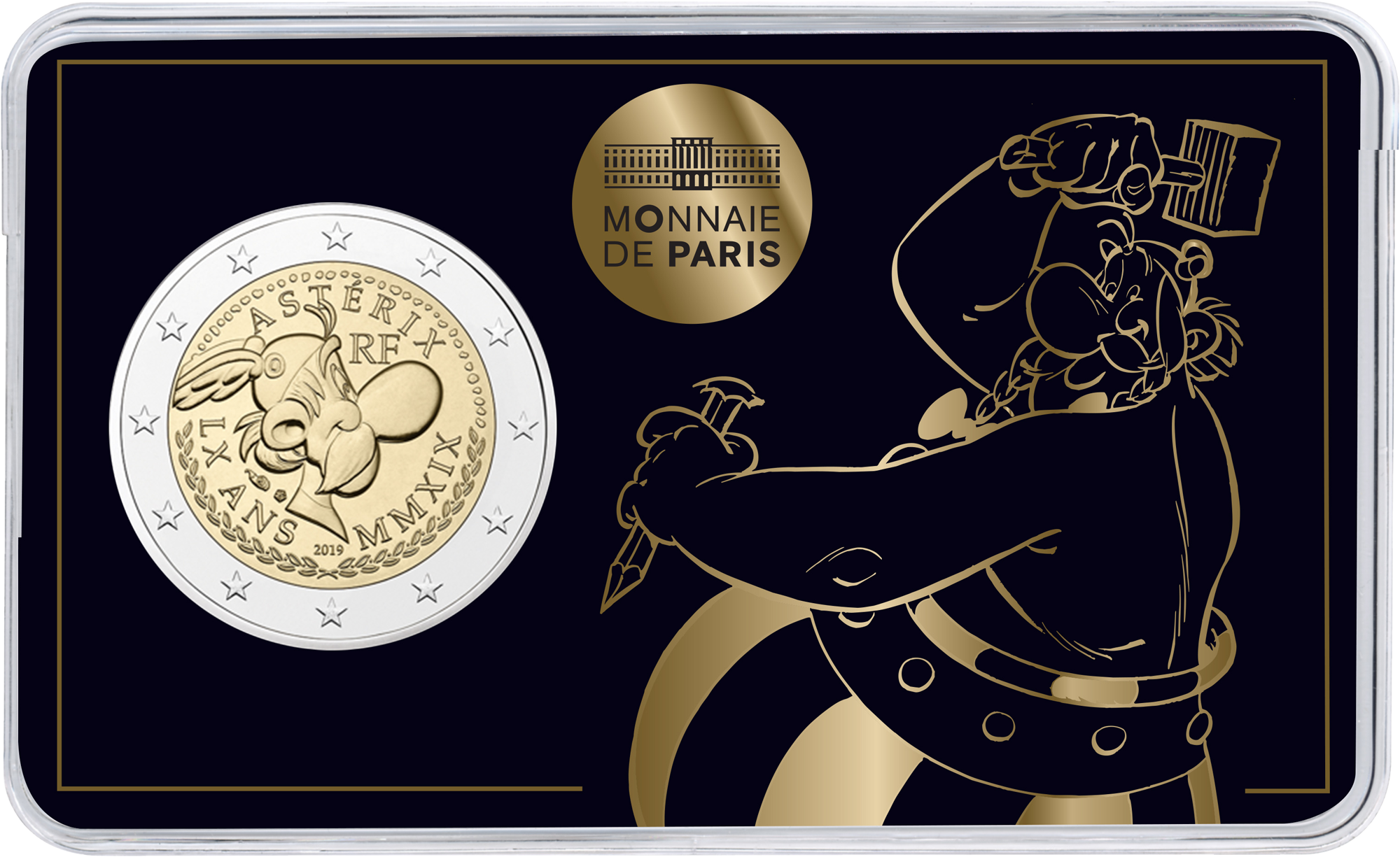 2-Euro-Gedenkmünze "Asterix" mit Blister "Obelix"