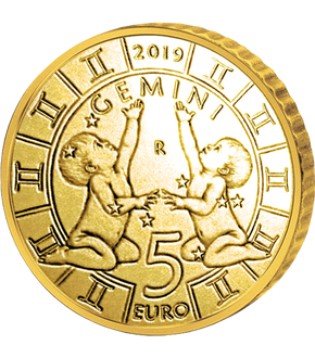 San Marinos 5-Euro-Münze "Sternzeichen - Zwillinge" 2019