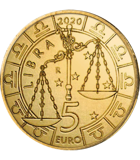 San Marinos 5-Euro-Münze "Sternzeichen - Waage" 2020
