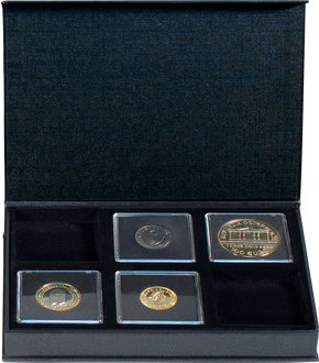 Münz-Etui für 6 Münzen mit Aufstellfunktion