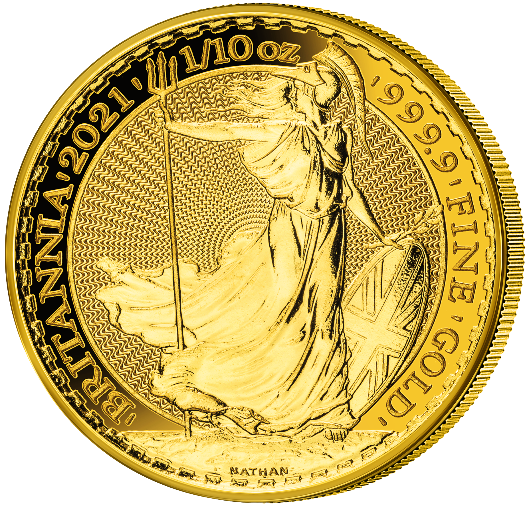 Englands Anlage-Klassiker "Britannia" 2021 aus 1/10 Unze Gold