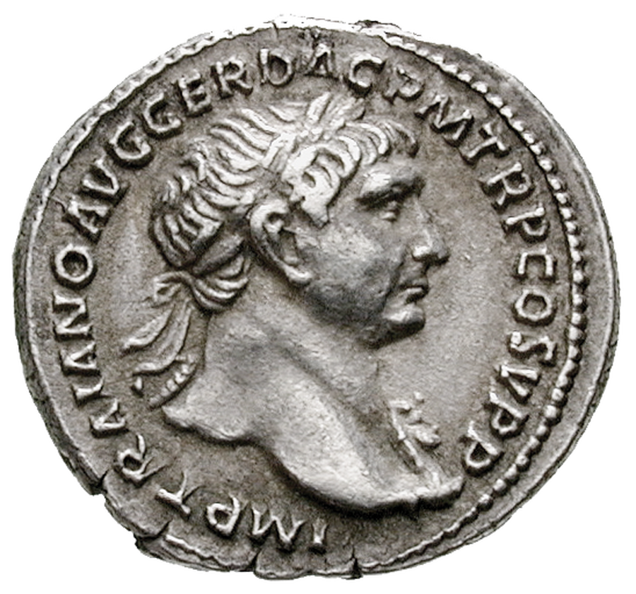 Vorderseite der Münze "Kaiser Trajan"