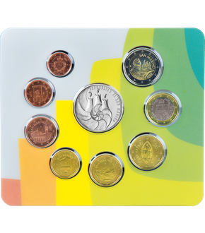 San Marinos Kursmünzensatz 2021 mit 5-Euro-Silbermünze "Internationaler Tag der biologischen Vielfalt"