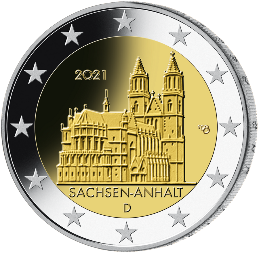 Die Vorderseite der 2-Euro-Münze