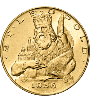 25-Schilling-Goldmünze "Heiliger Leopold"