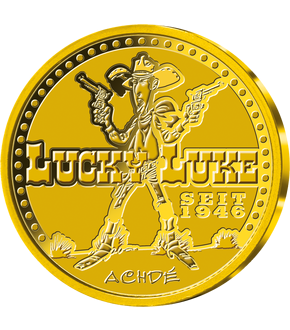 Gedenkprägung "75 Jahre Lucky Luke" aus edlem Gold