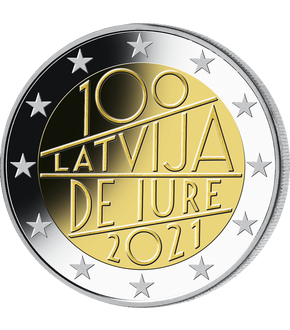 Monnaie commémorative de 2 Euros «100ème anniversaire de la reconnaissance internationale de la Lettonie» 2021