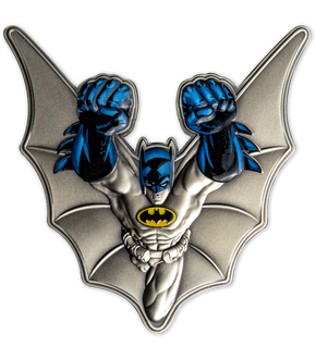 3D-Shape Silbermünze "Batman" mit Teilkoloration