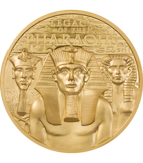 Goldmünze "Das Vermächtnis der Pharaonen" mit Hoch-Relief