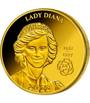 Kleingold-Münze "25. Todestag Lady Diana"