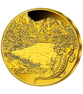 50-Euro-Goldmünze "Am Wilden Wasser" zu Ehren des Nationalparks "Gesäuse"