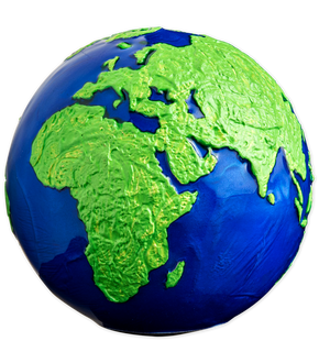 3-Unzen Kugelmünze "Grüner Planet Erde" mit strahlender Farbe