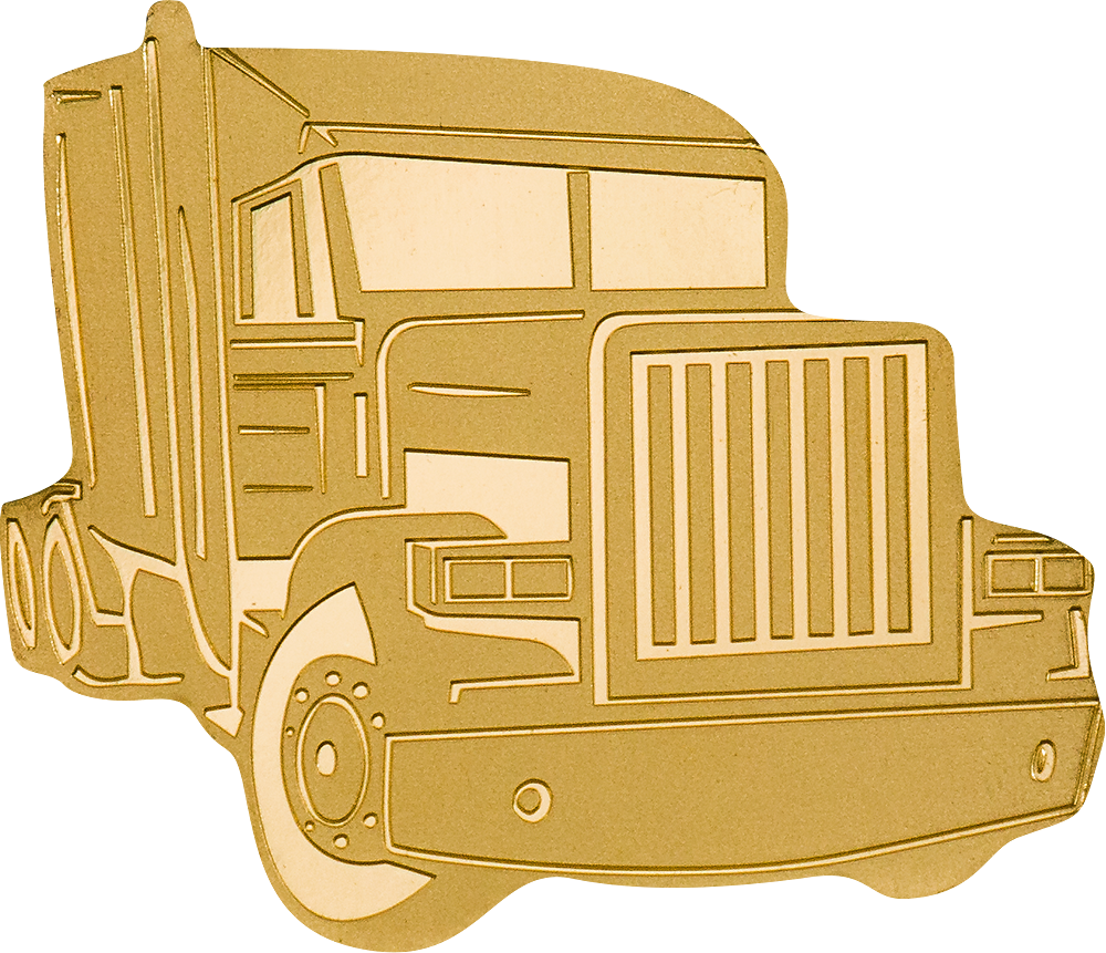 Shape-Münze "Truck" aus reinstem Gold