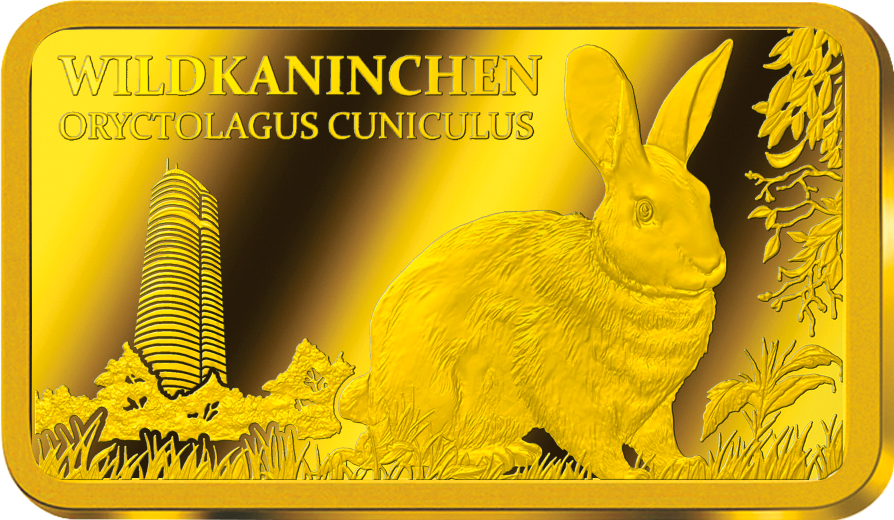 4er Goldbarren-Set "Österreichs Tiere der Stadt"