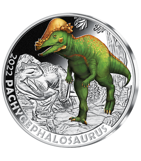3-Euro-Dino-Taler "Pachycephalosaurus wyomingensis"