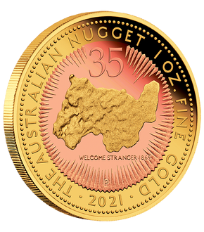 4er-Goldmünzen-Set "35 Jahre Gold-Nugget" aus Australien