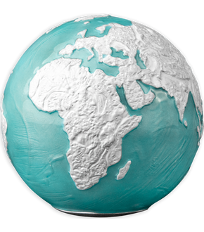 3-Unzen Kugelmünze "Frozen Planet" mit Emaille und strahlender Farbe