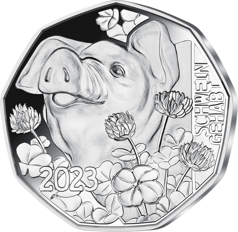 Die Vorderseite der Silbermünze