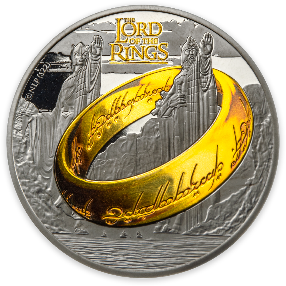 Doppelt veredelte Silbermünze "Der Herr der Ringe - Argonath"