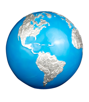 3-Unzen Kugelmünze "Planet Erde - Blue Marble" mit Leucht-Effekt