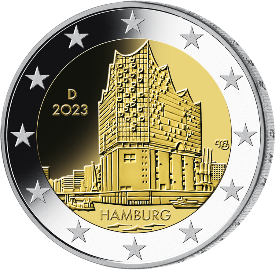 Die Vorderseite der 2-Euro-Münze