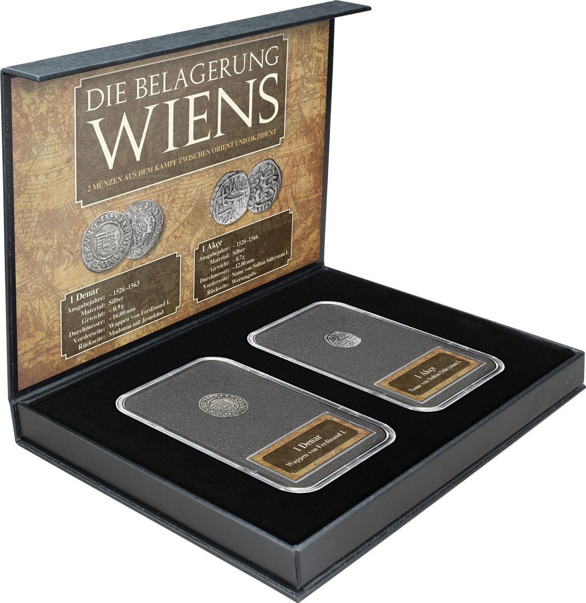 Historisches 2er Set Die Belagerung Wiens" aus dem 16. Jhdt."