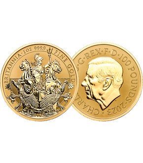 Weltpremiere: Gold Britannia Fractional-Set 2023 - erstmals mit King Charles III.