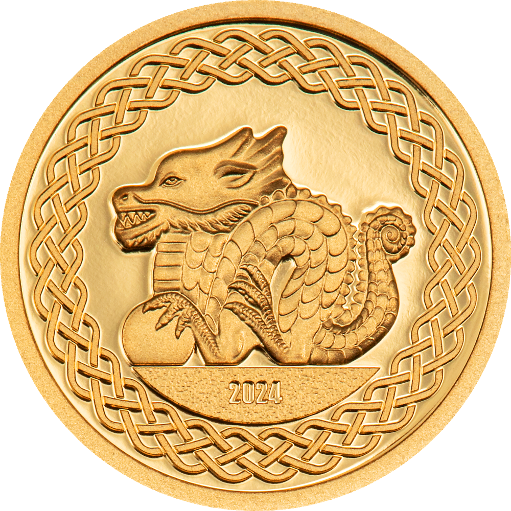 Gedenkmünze "Jahr des Drachen" aus reinstem Gold