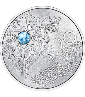 20-Euro-Silbermünze "Die Schneeflocke" 2023 aus Österreich