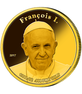 ‘‘Papst Franziskus’‘ in reinem Gold (999/1000)