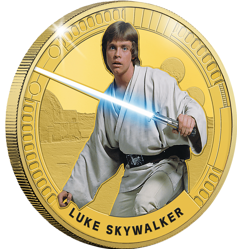 Offizielle Fan-Ausgabe ''Luke Skywalker'' veredelt mit Gold und brillanten Farben