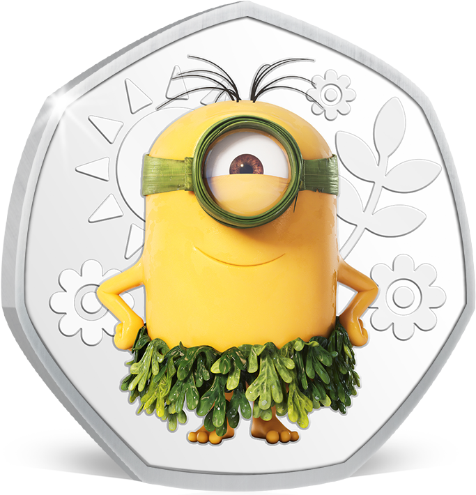 Gedenkprägung ''Minions - Au Naturel'' veredelt mit Silber und brillanten Farben