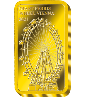 ''Wiener Riesenrad'' - offizielle Barrenmünze aus reinstem Gold