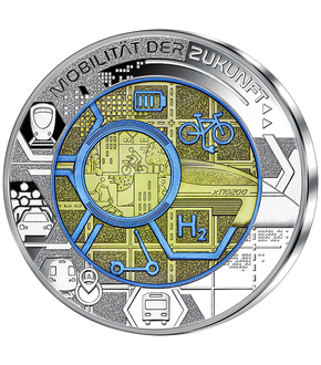 25 Euro Silber-Niob-Münze 2021 "Mobilität der Zukunft"