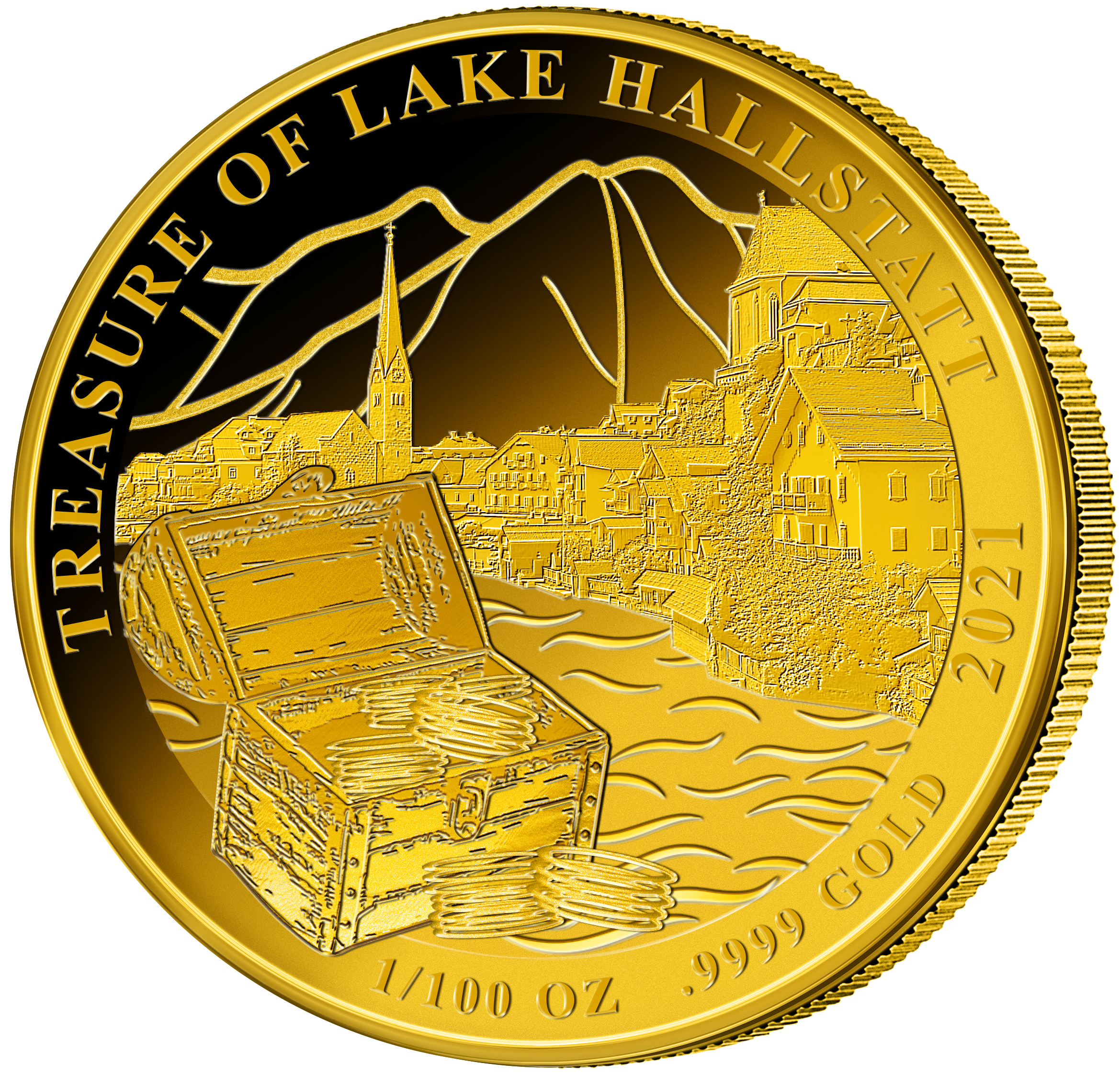 Goldmünze "Goldschatz vom Hallstätter See" im einzigartigen Kleingold-Format