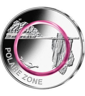 5-Euro-Münze ''Polare Zone'' mit Polymer-Ring