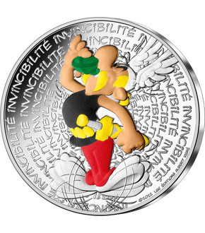 10-Euro-Silbermünze "Asterix - Unbesiegbarkeit" mit Farbveredelung