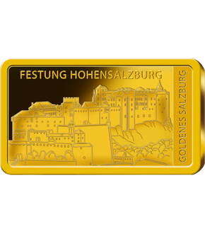 Barren "Festung Hohensalzburg'" aus reinstem Gold