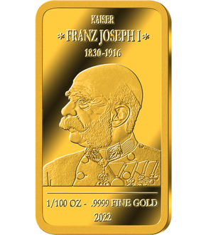 Gedenkbarren "Kaiser Franz Joseph I." aus reinstem Gold