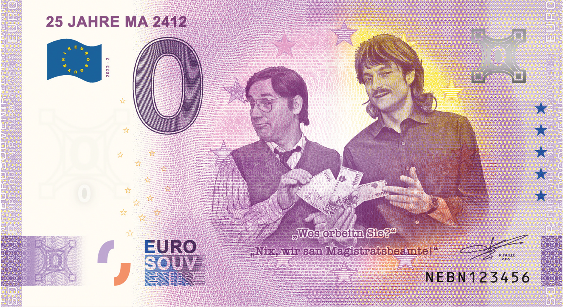0-Euro-Schein "25 Jahre MA 2412"