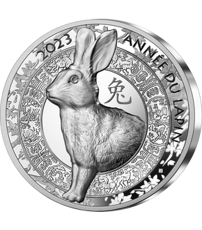 Frankreichs Premium-Silbermünze "Jahr des Hasen"