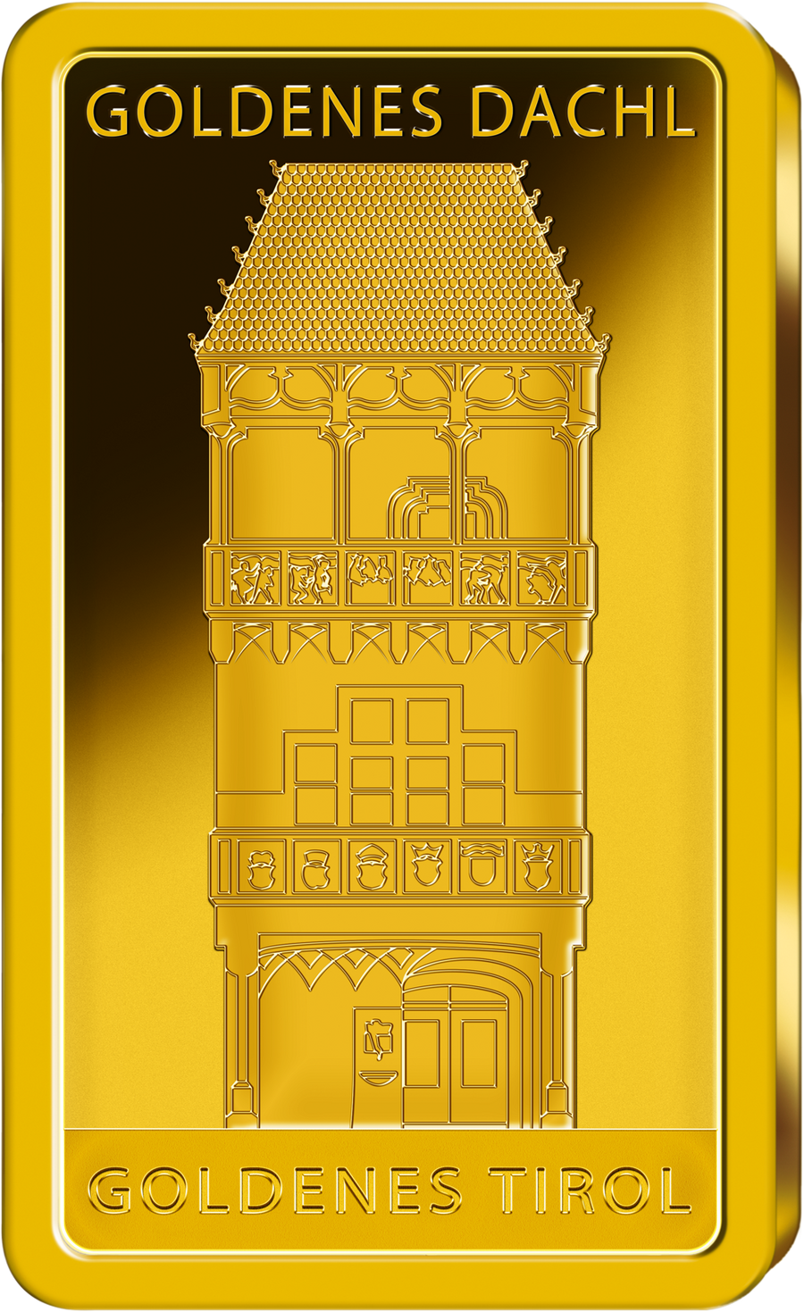Die Vorderseite der Startausgabe "Goldenes Dachl"